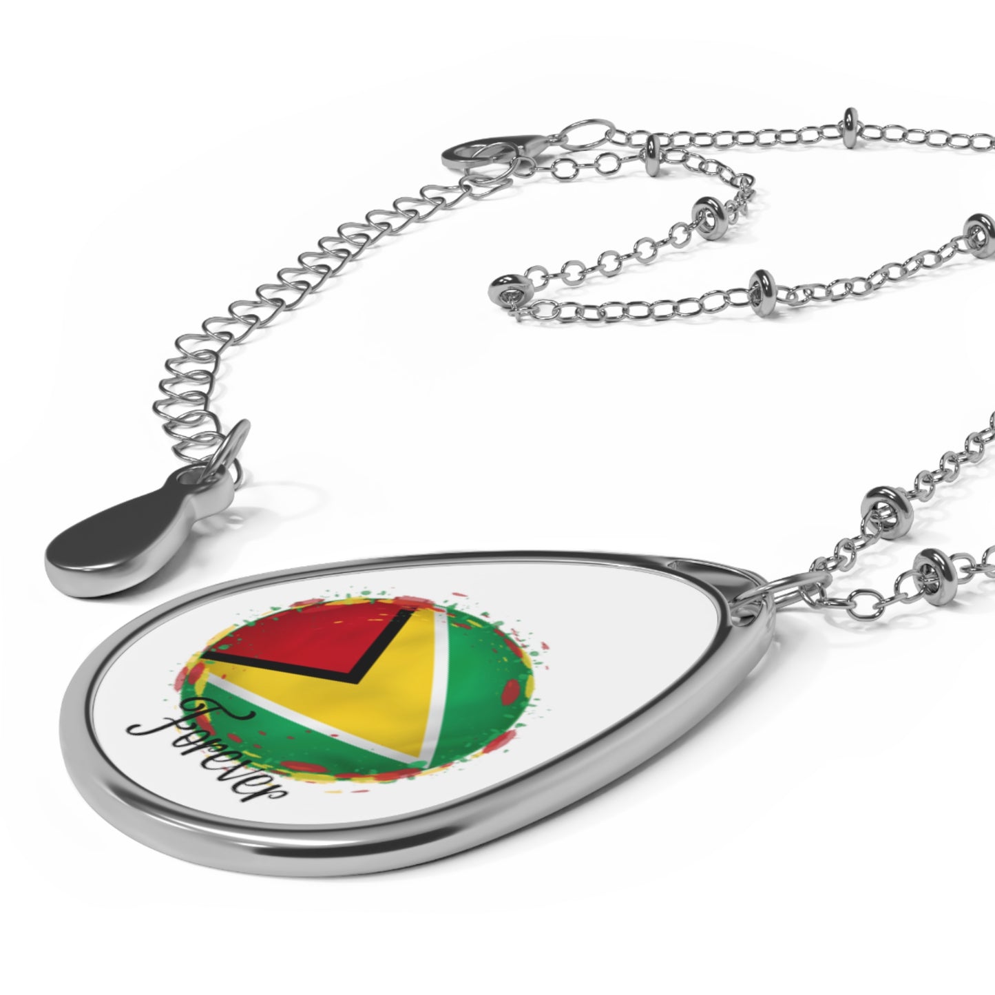 GUYANA Forever | Women's Oval Necklace | Caribbean Souvenir