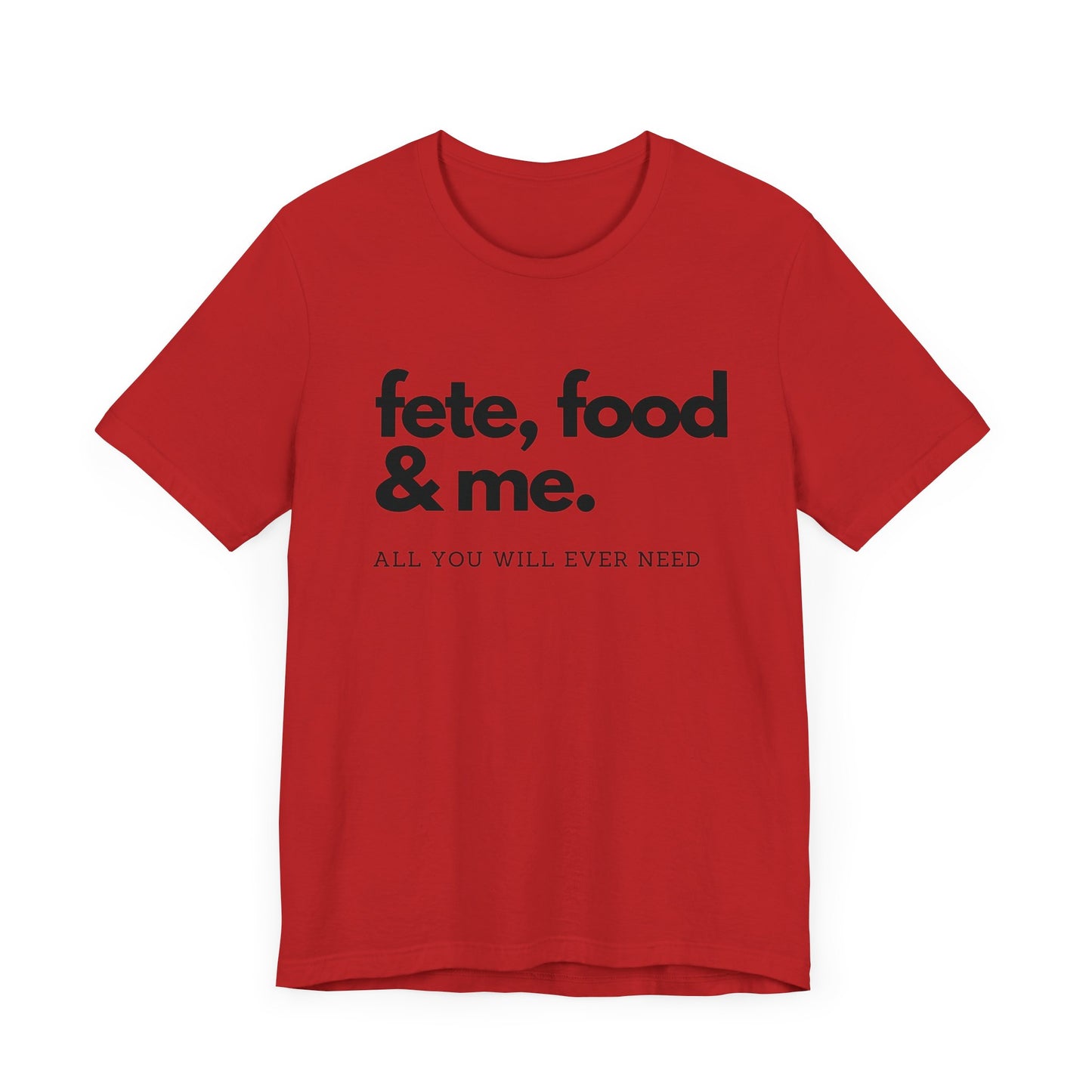 FETE, FOOD & ME | Cotton Jersey T-Shirt| Men or Women | Caribbean Music | Party | Vibe | Lime