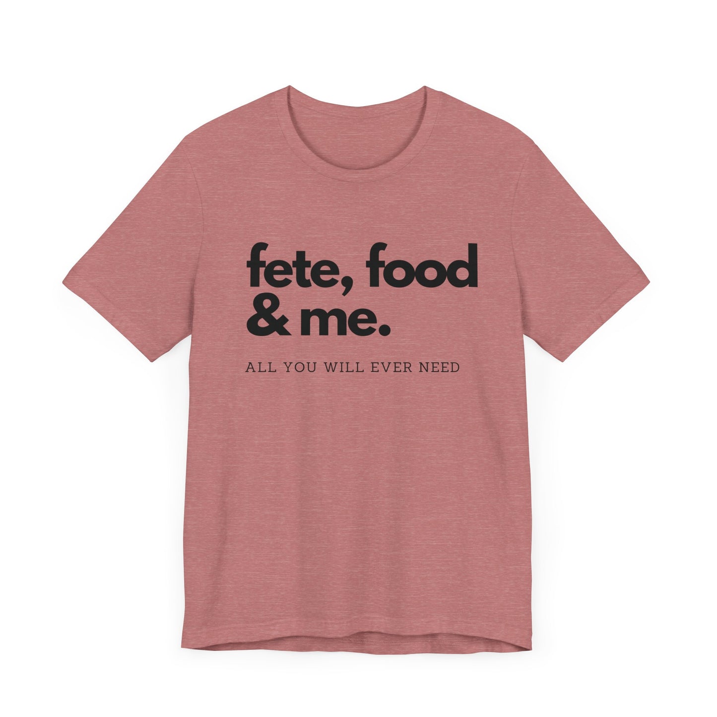 FETE, FOOD & ME | Cotton Jersey T-Shirt| Men or Women | Caribbean Music | Party | Vibe | Lime