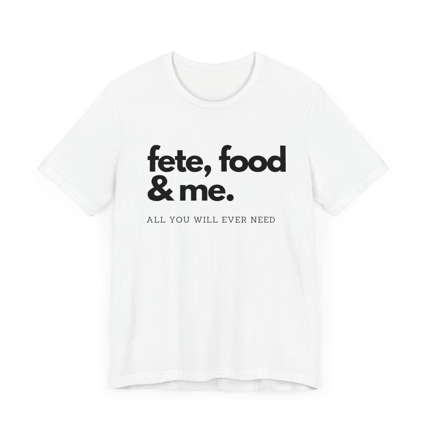 FETE, FOOD & ME | Cotton Jersey T-Shirt| Men or Women | Caribbean Music | Party | Vibe | Lime