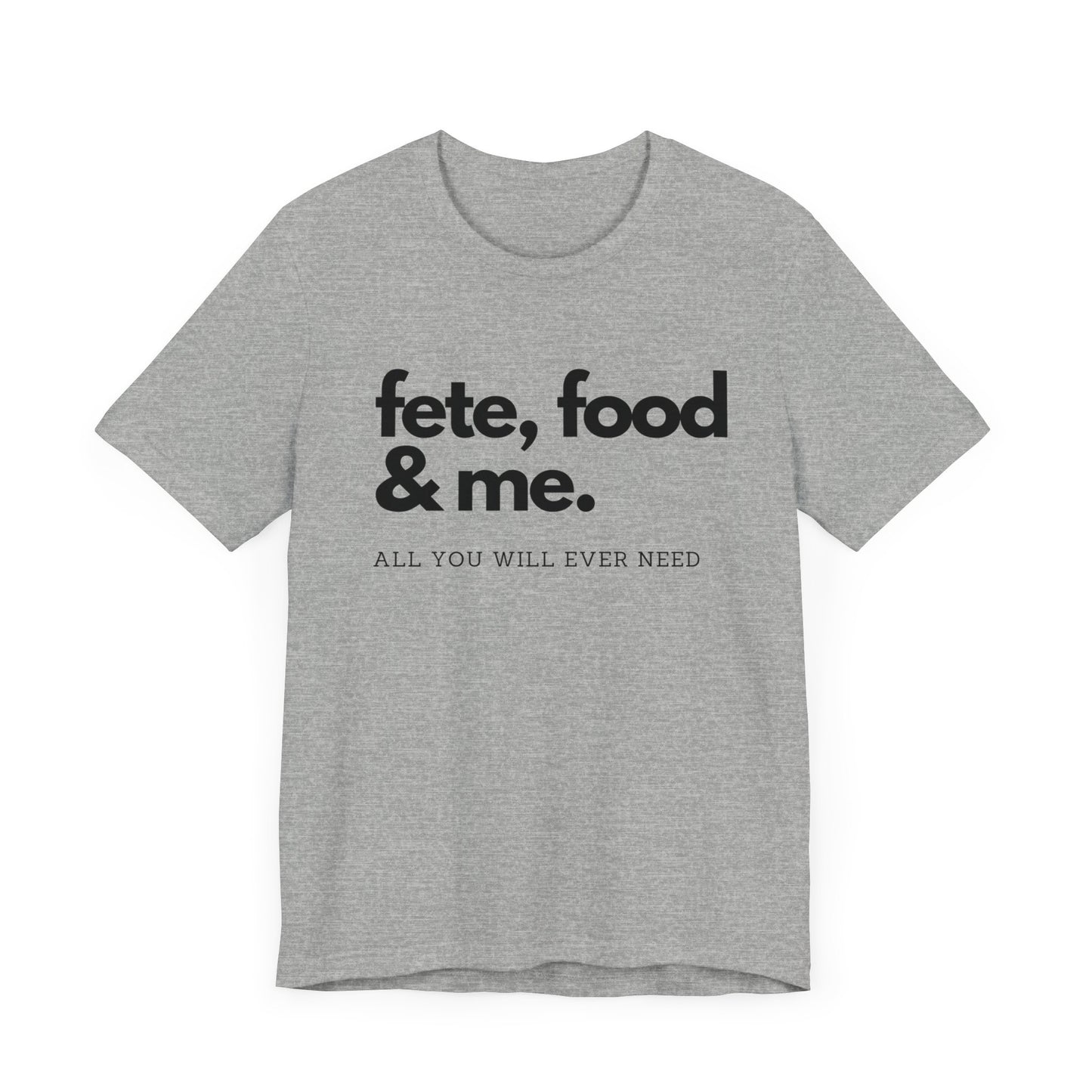 FETE, FOOD & ME | Cotton Jersey T-Shirt| Men or Women | Caribbean Music | Party | Vibe | Lime