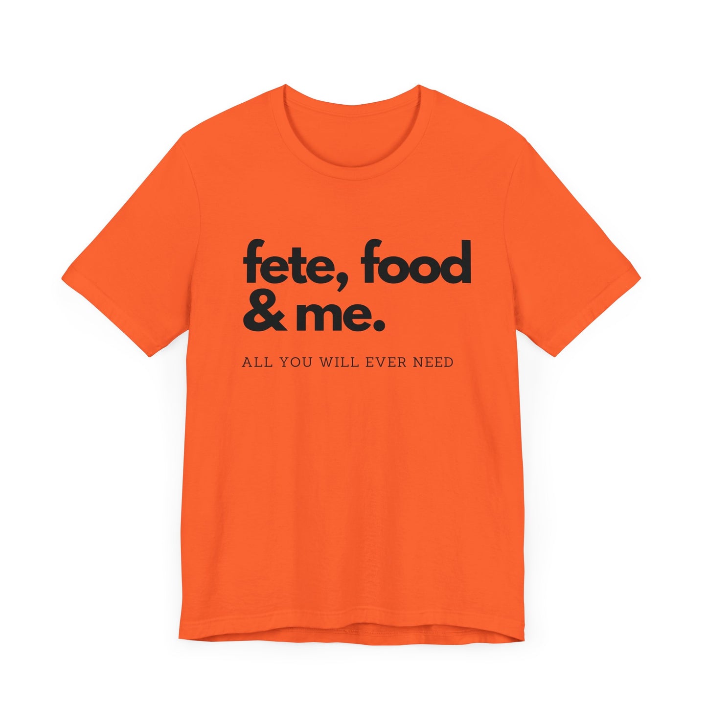 FETE, FOOD & ME | Cotton Jersey T-Shirt| Men or Women | Caribbean Music | Party | Vibe | Lime