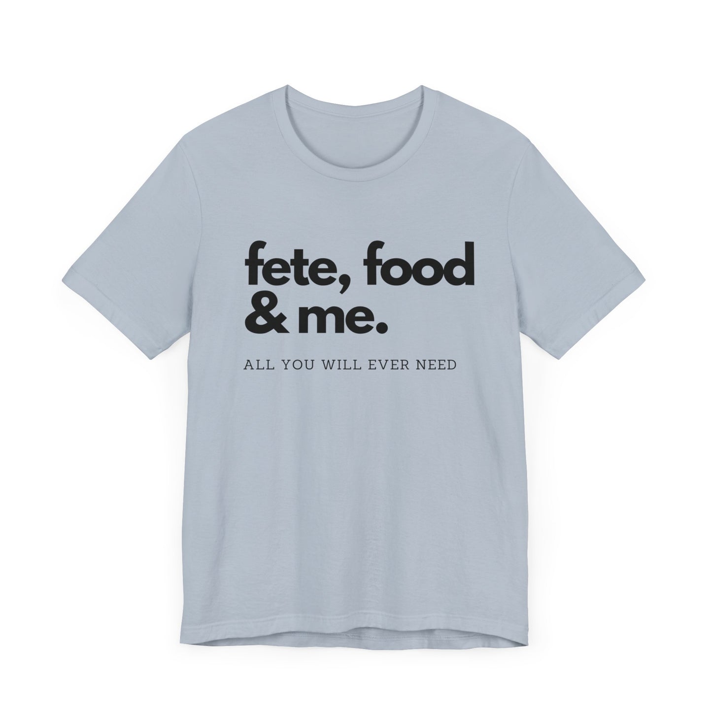 FETE, FOOD & ME | Cotton Jersey T-Shirt| Men or Women | Caribbean Music | Party | Vibe | Lime