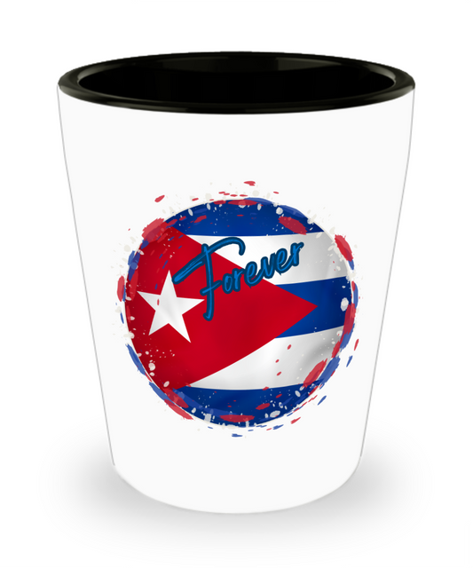 Shot Glass Cuba, Travel Gift, Souvenir, Cuban Collectible, I Love Cuba, Flag, SG009