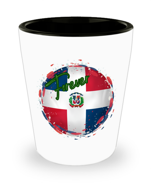 Shot Glass Dominican Republic, Punta Cana Travel Gift, Dominican Republic Souvenir, Collectible, I Love DR, Flag, SG011