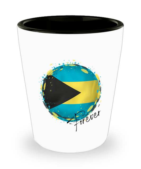 Shot Glass Bahamas, Souvenir, Cruise Collectible, Bahamas Love, Bahamas Flag, Bahamian, SG007