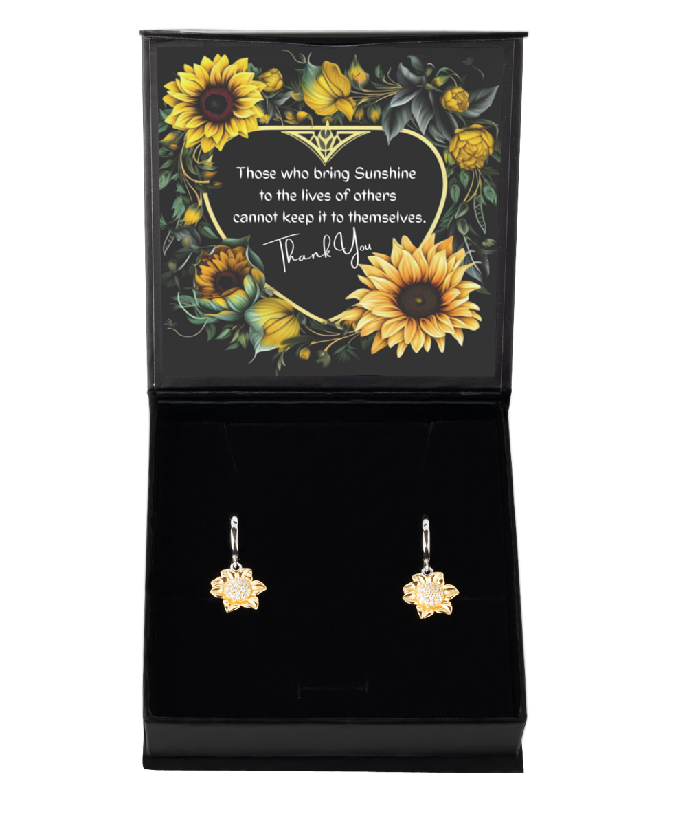 SUNVIBEZ Sunflower Earrings Gift for Her, with CERTIFICATE of AUTHENTICITY