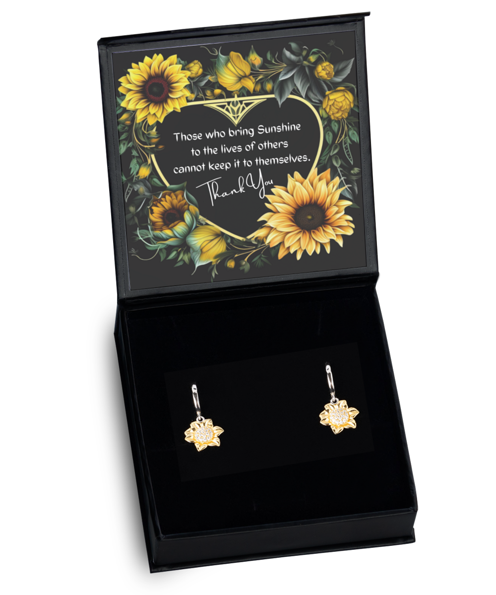 SUNVIBEZ Sunflower Earrings Gift for Her, with CERTIFICATE of AUTHENTICITY