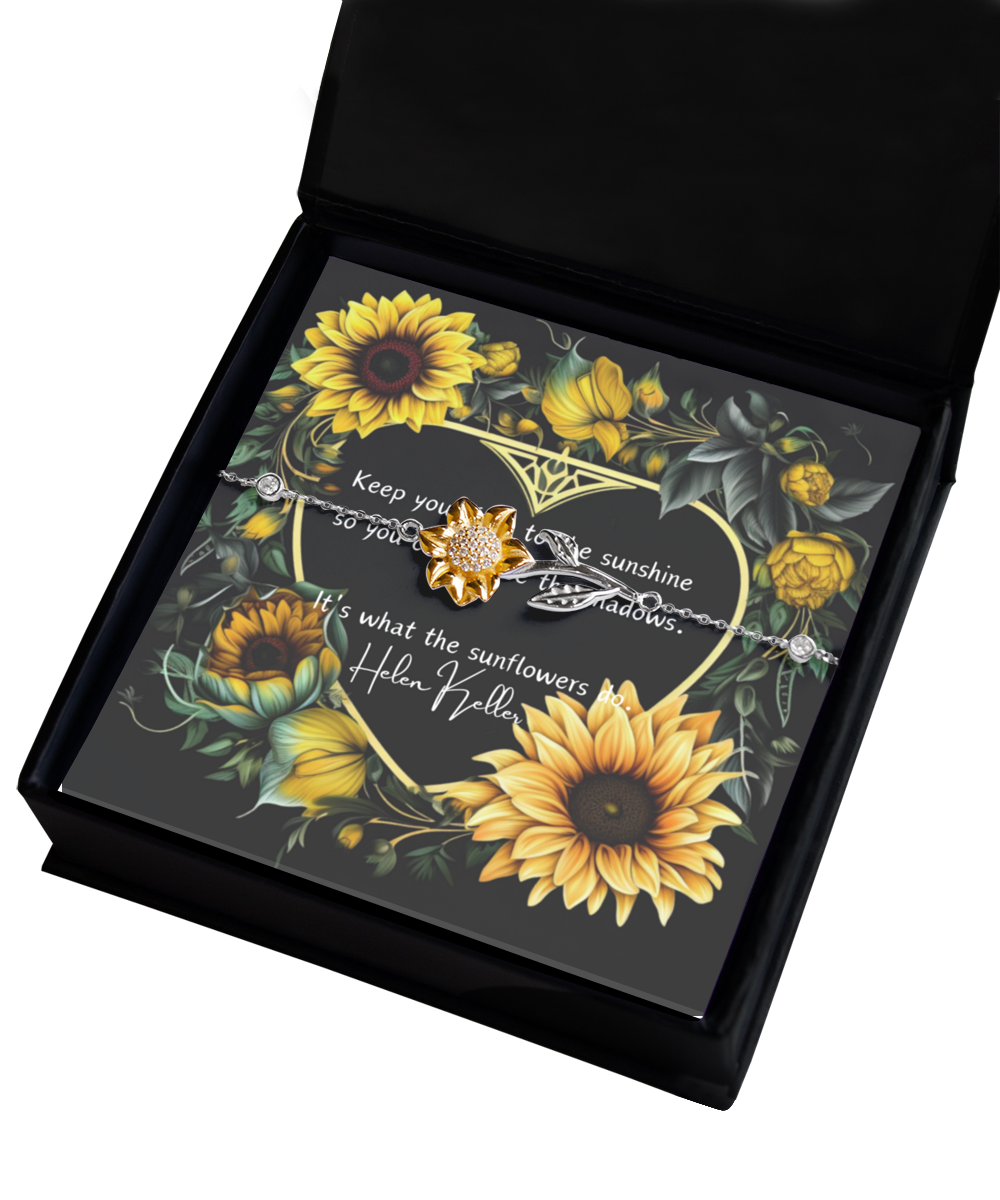 Sunvibez Sunflower Pendant Bracelet w/ CERTIFICATE of AUTHENTICITY