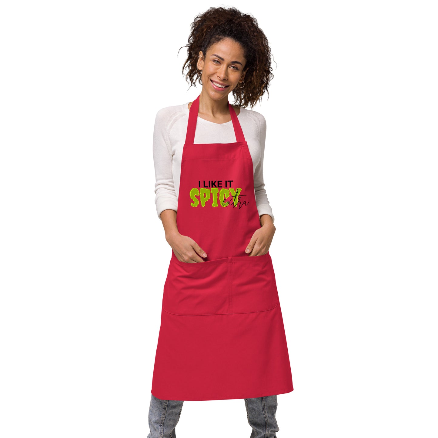 I LIKE IT EXTRA SPICY, Organic Cotton Apron, 2 colours