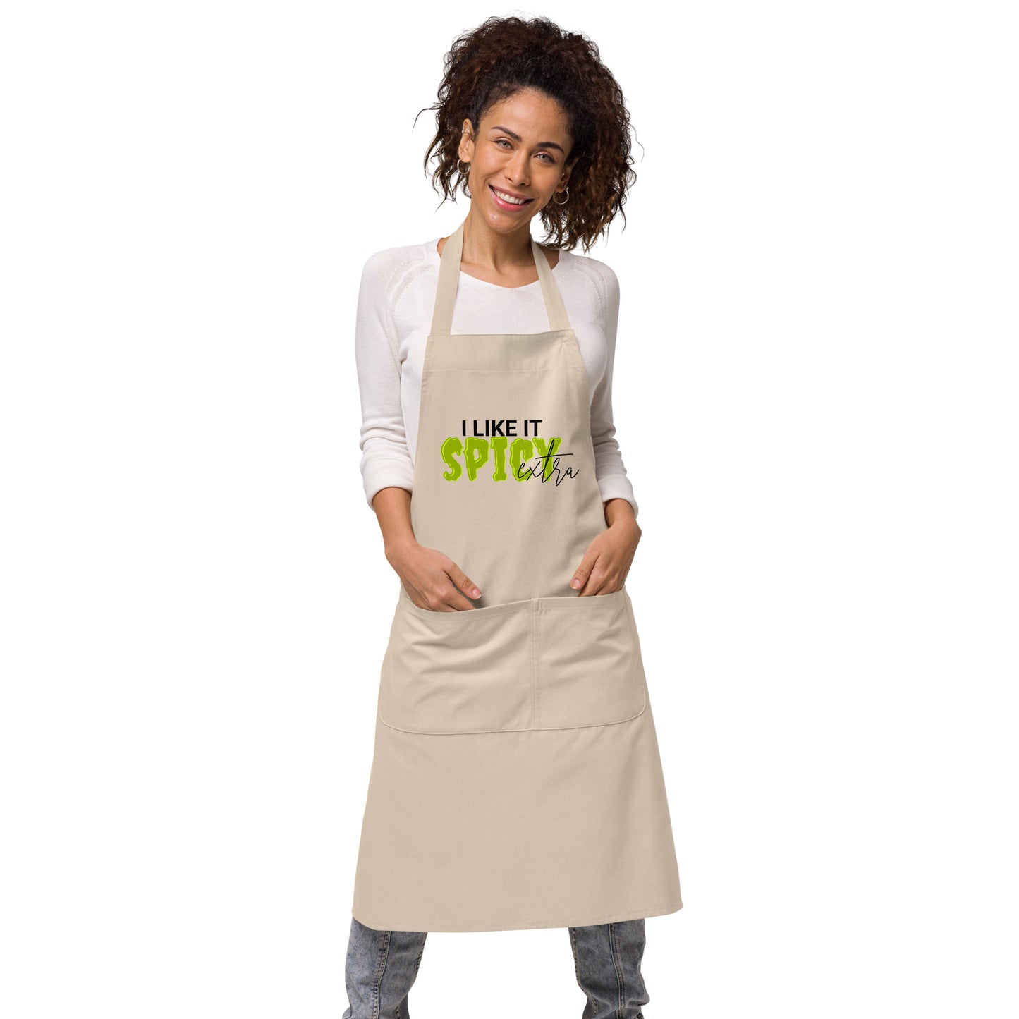 I LIKE IT EXTRA SPICY, Organic Cotton Apron, 2 colours