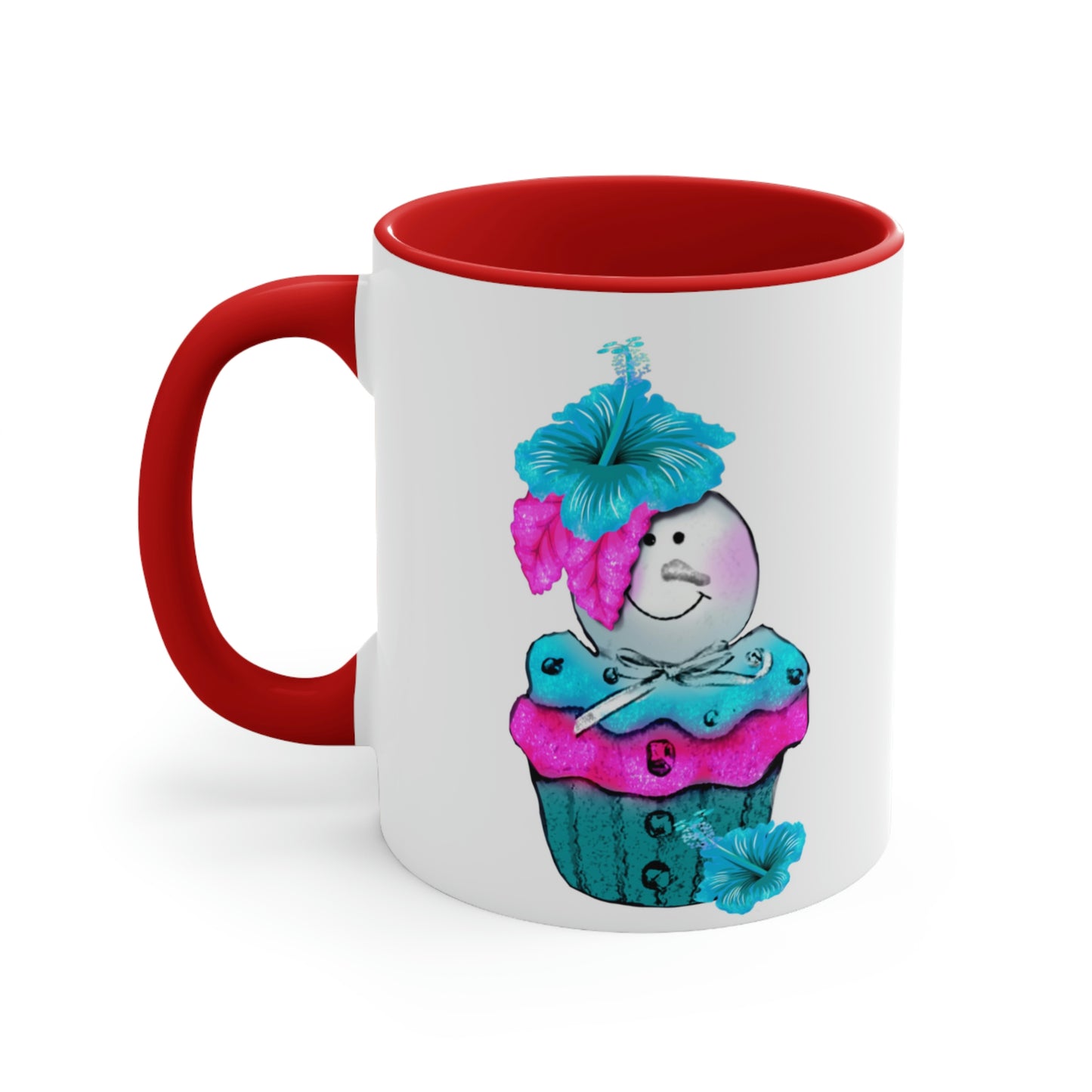 Cheerful Holiday Cupcake, Accent Coffee Mug, 11oz