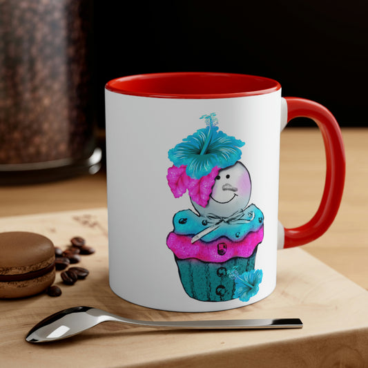 Cheerful Holiday Cupcake, Accent Coffee Mug, 11oz